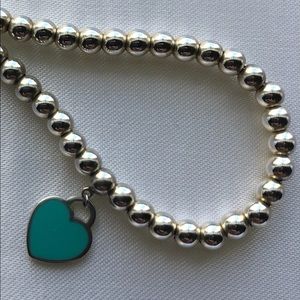 Tiffany Heart Tag Bead Necklace